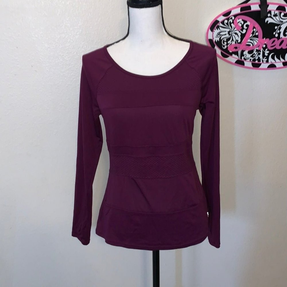 Danskin Now purple long sleeve athletic shirt